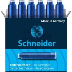 Caja 6 cartuchos tinta Schneider azul