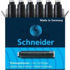 Caja 6 cartuchos tinta Schneider negro