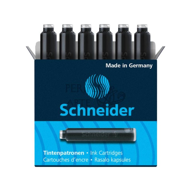 Caja 6 cartuchos tinta Schneider negro