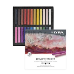 Estuche 24 tizas pastel Lyra Polycrayons soft