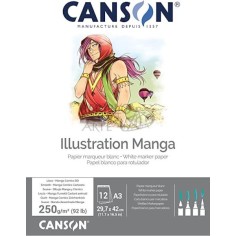 Bloc Illustration Manga Canson A4 250g 12h