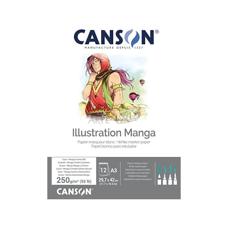 Bloc Illustration Manga Canson A4 250g 12h
