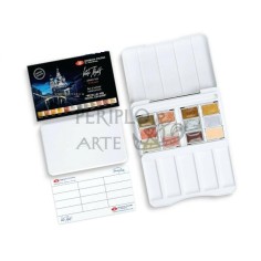 Caja acuarelas 12 metalizados pastel White Nights