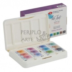 Caja plástico 12 acuarelas Pastel White Nights