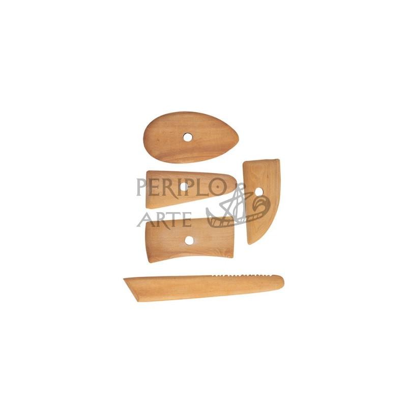 Set 5 medias lunas madera alfarero