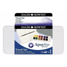 Travel Set 12 acuarelas Aquafine con pincel