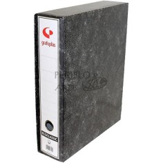 Archivador folio AZ jaspeado negro con caja