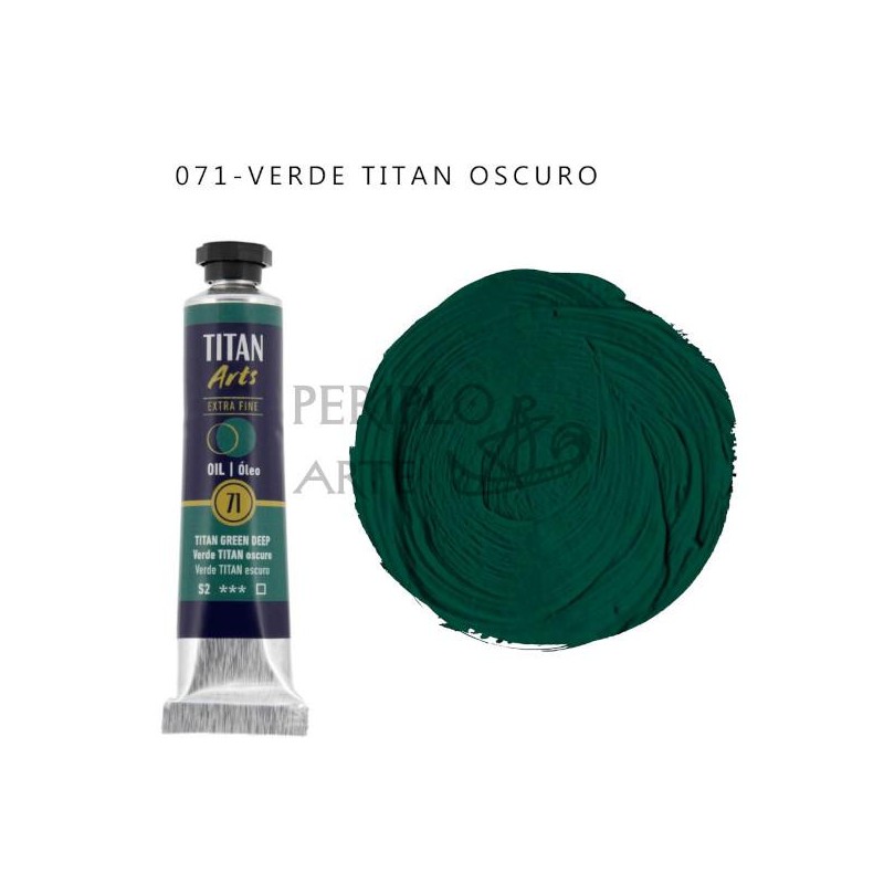 Óleo Titan Arts 20ml Verde Titán Oscuro 71