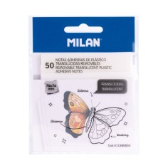 Notas adhesivas transparentes 76x76mm Milan