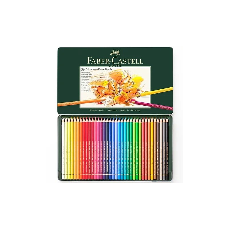 Caja Metálica 36 lápices Polychromos Faber-Castell