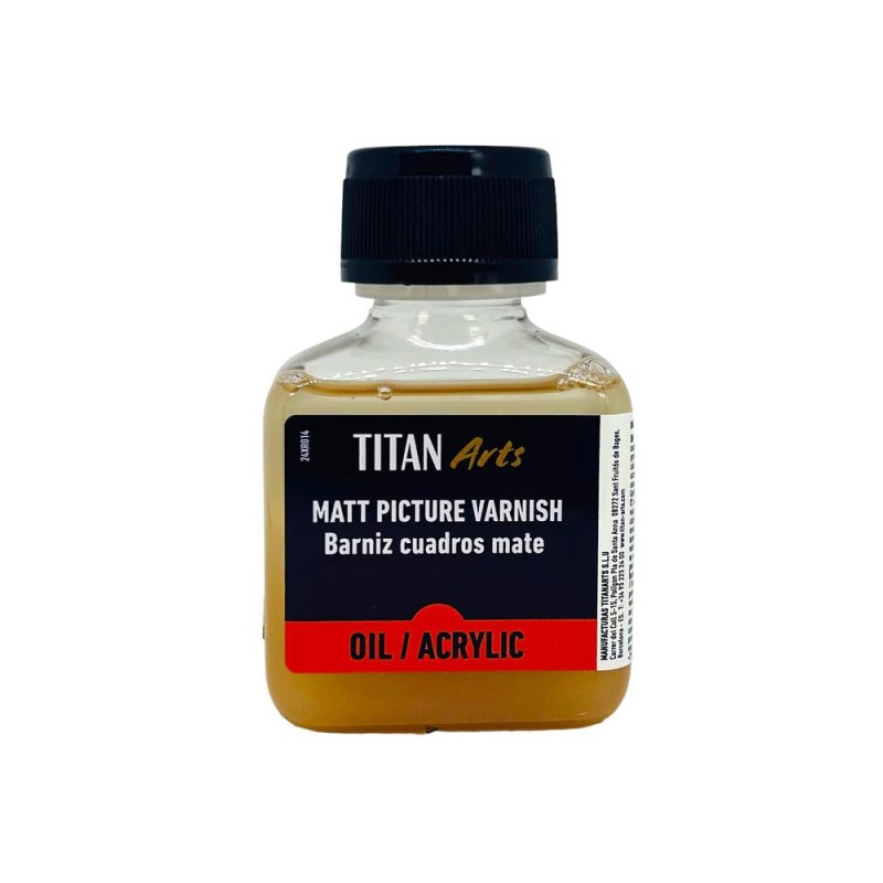 Barniz cuadros óleo/acrílico mate 100ml Titan
