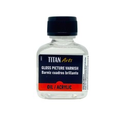 Barniz cuadros óleo/acrílico brillo 100ml Titan