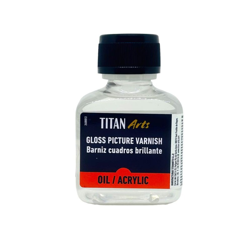 Barniz cuadros óleo/acrílico brillo 100ml Titan
