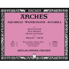 Bloc Arches satinado enc  4 lados 31x41cm 300g 20h