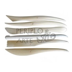 Juego 6 palillos modeladores vaciadores Talens