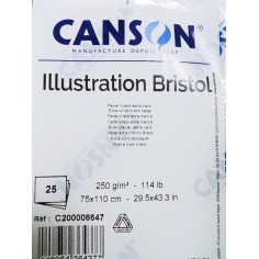Hoja papel Illustration Bristol 75x110cm 250g 