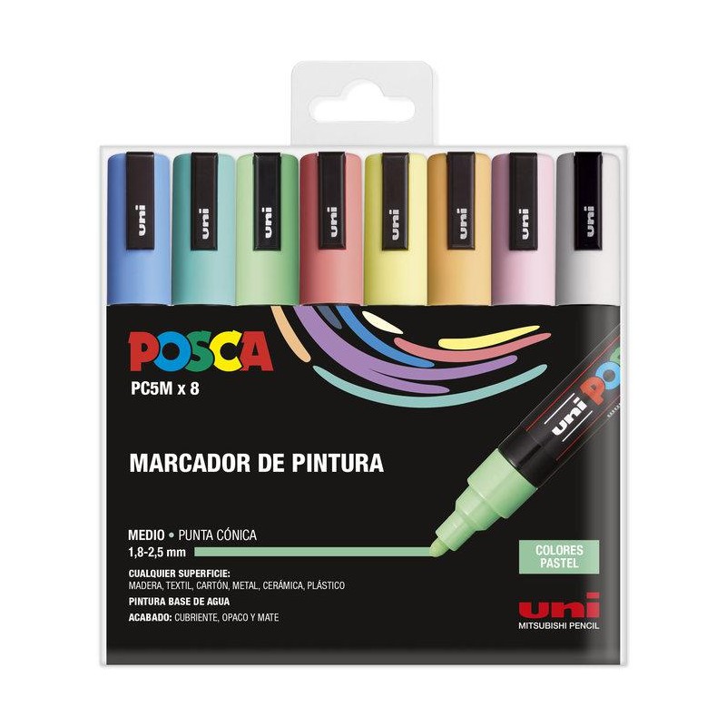 Estuche 8 Rotuladores PC-5M Posca –