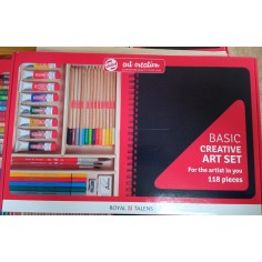 Maletín madera Basic Creative Art Set 118 piezas