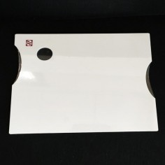 Paleta rectangular metacrilato blanco 25x35cm