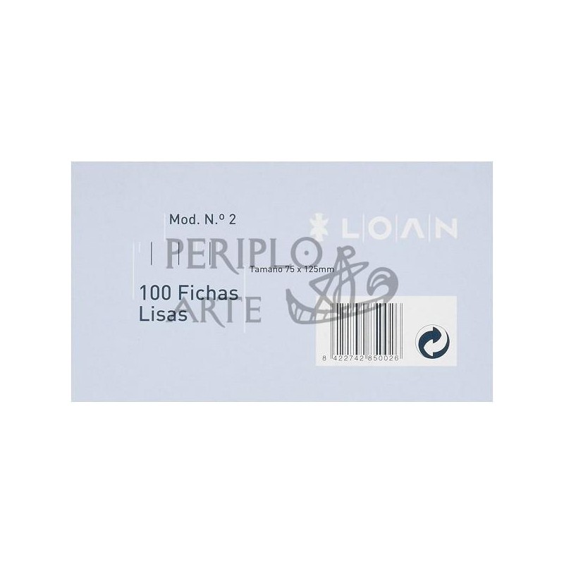 Paquete 100 fichas lisas cartulina nº3 100x150mm