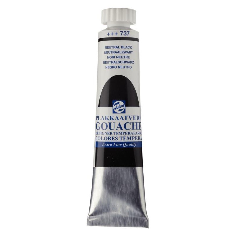 Gouache témpera Talens 20 ml negro neutro 737