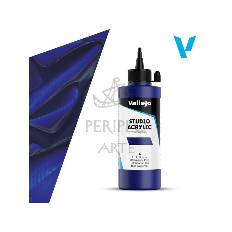 Acrílico Vallejo Studio 200ml nº4 Azul Ultramar Acrílico Vallejo Studio 200ml nº4 Azul Ultramar