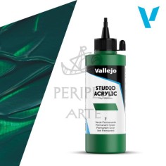 Acrílico Vallejo Studio 200ml nº7 Verde Permanente