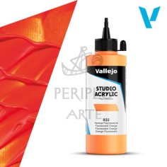 Acrílico Vallejo Studio 200ml nº932 Naranja Fluor