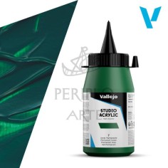 Acrílico Vallejo Studio 500ml nº7 Verde Permanente