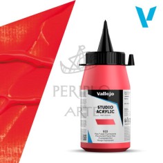 Acrílico Vallejo Studio 500ml nº933 Rojo Fuego Flu