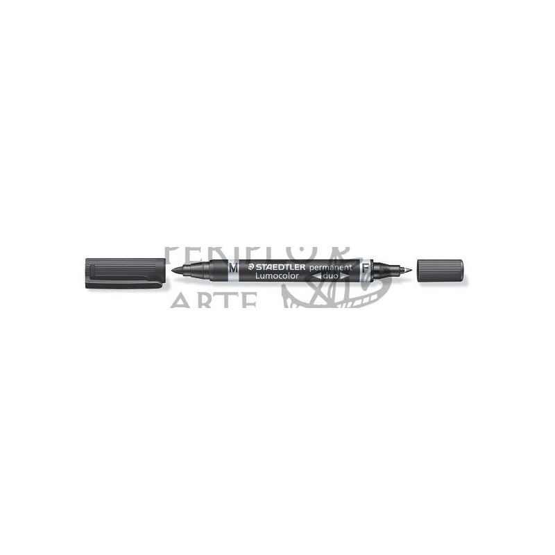 Rotulador permanente Lumocolor Duo negro M-F