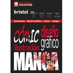 Bloc Ilustración Cómic Manga Bristol Sakura A3