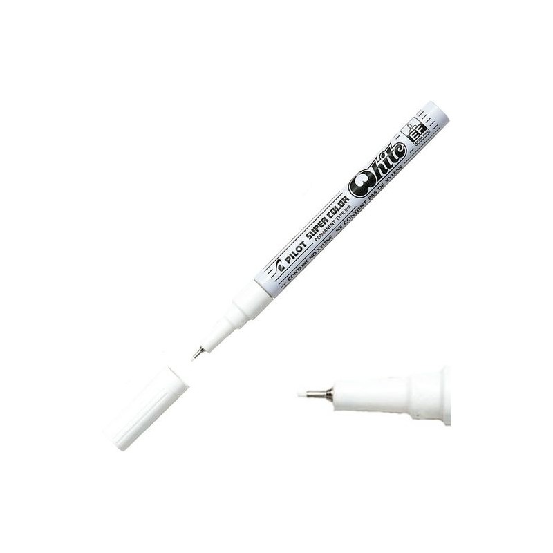 Rotulador Supercolor Pilot extrafino blanco
