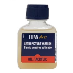 Barniz cuadros óleo/acrílico satinado 100ml Titan