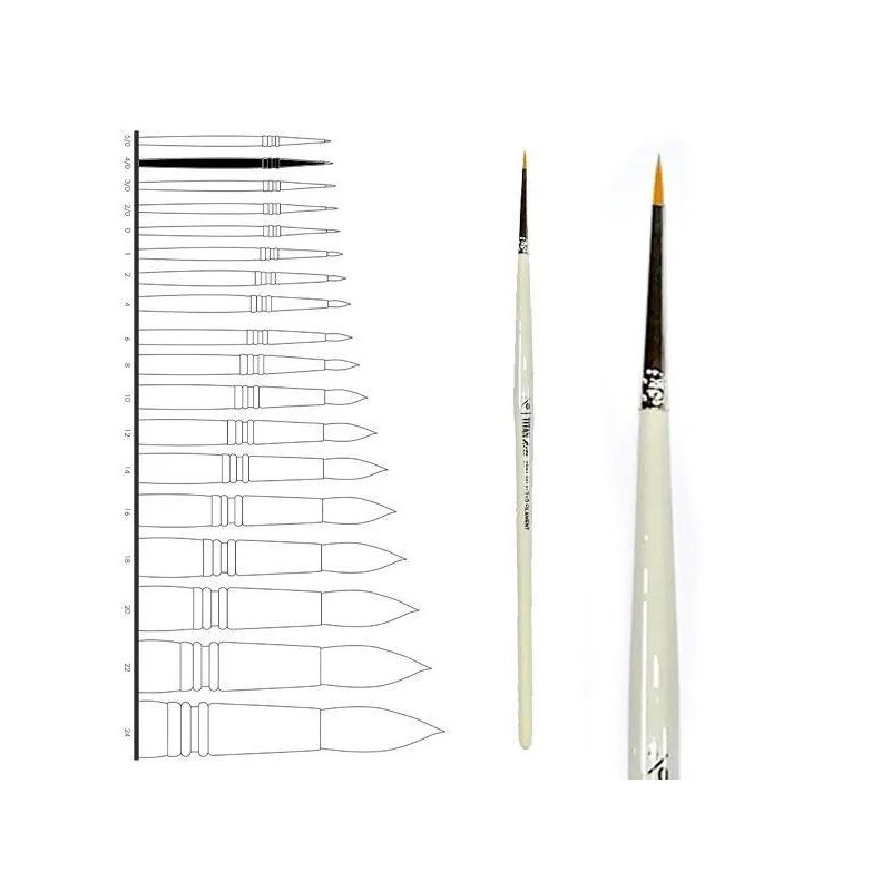 Pincel sintético mango corto 2591 Titan nº 4/0