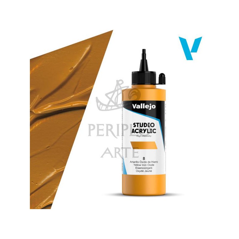 Acrílico Vallejo Studio 200ml nº8 Amarillo Óx  Hi 