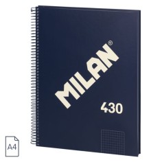 Cuaderno A4 Milan 430 espiral tapa dura 5x5 Beige