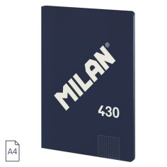 Libreta A4 Milan 430 cuadros 5x5 azul