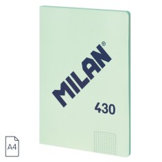 Libreta A4 Milan 430 cuadros 5x5 Verde