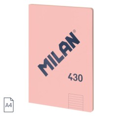 Libreta A4 Milan 430 rayas Rosa
