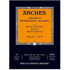 Bloc acuarela Arches grano grueso 12h 300g 23x31cm