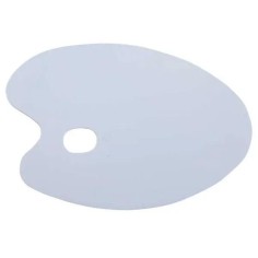 Paleta plástico ovalada blanca 43x30 cm