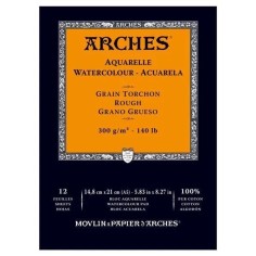 Bloc acuarela Arches grano grue 12h 300g 14 8x21cm