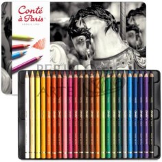 Estuche metálico 24 lápices pastel Conté à Paris