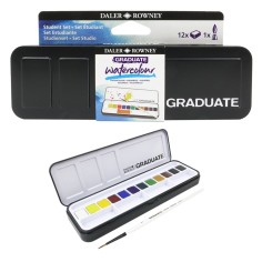Caja metal 12 acuarelas Graduate Daler Rowney 