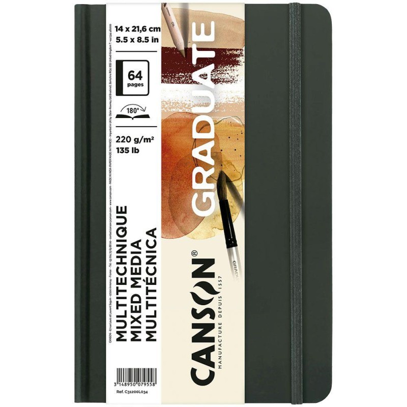 Cuaderno Canson Graduate Mix Media A5 crema