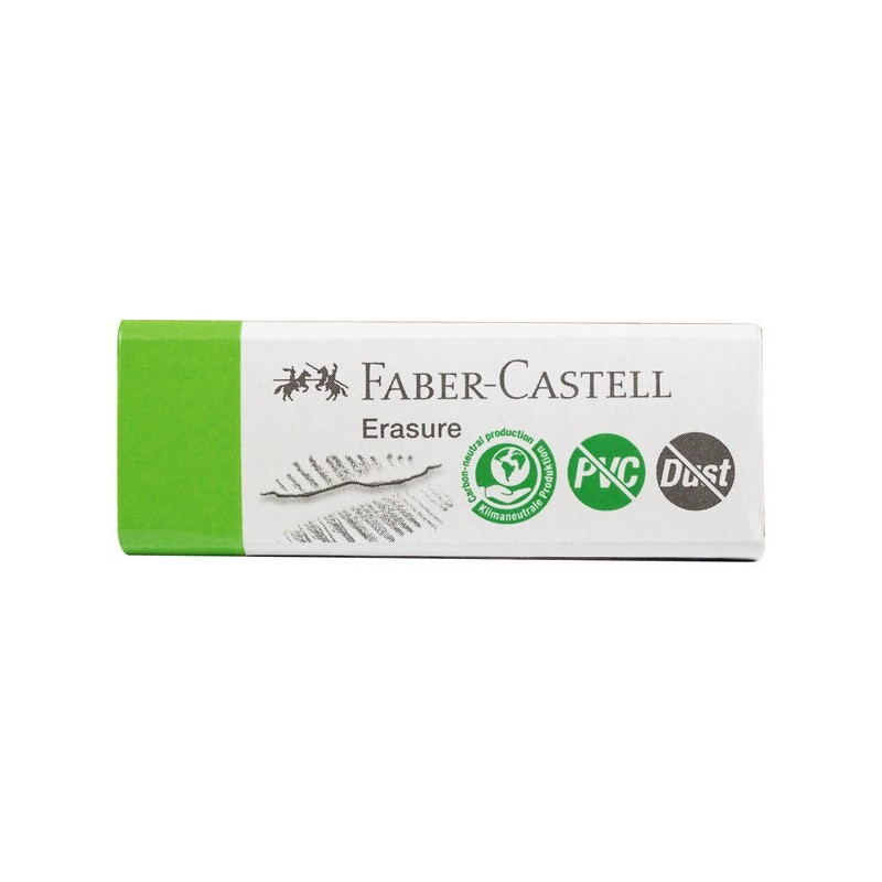 Goma de borrar Faber-Castell sin PVC Verde