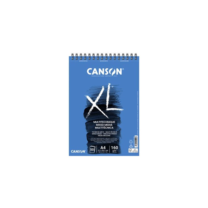 Bloc Canson XL Multitécnica  A4 50h 180g