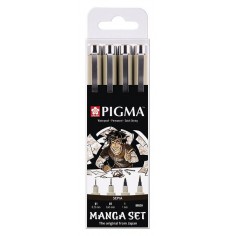 Set Manga 4 rotuladores sepia Pigma Micron Sakura