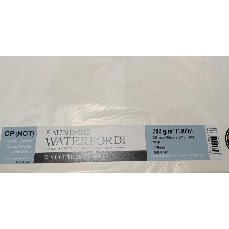 Hoja papel acuarela Saunders g  fino 300g 56x76cm 